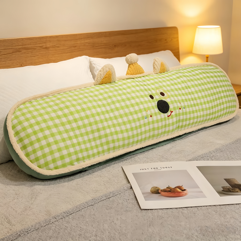 Círculos de dibujos animados almohada de brazo largo sofá cojín de dormitorio almohada de ocio dormitorio dormitorio de estudiantes dormir almohada de piernas