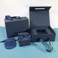 Портативный комплект ювелирных изделий подарочная коробка с алмазной клеткой тибетское синее кольцо подвеска браслет универсальный набор для хранения коробки оптом