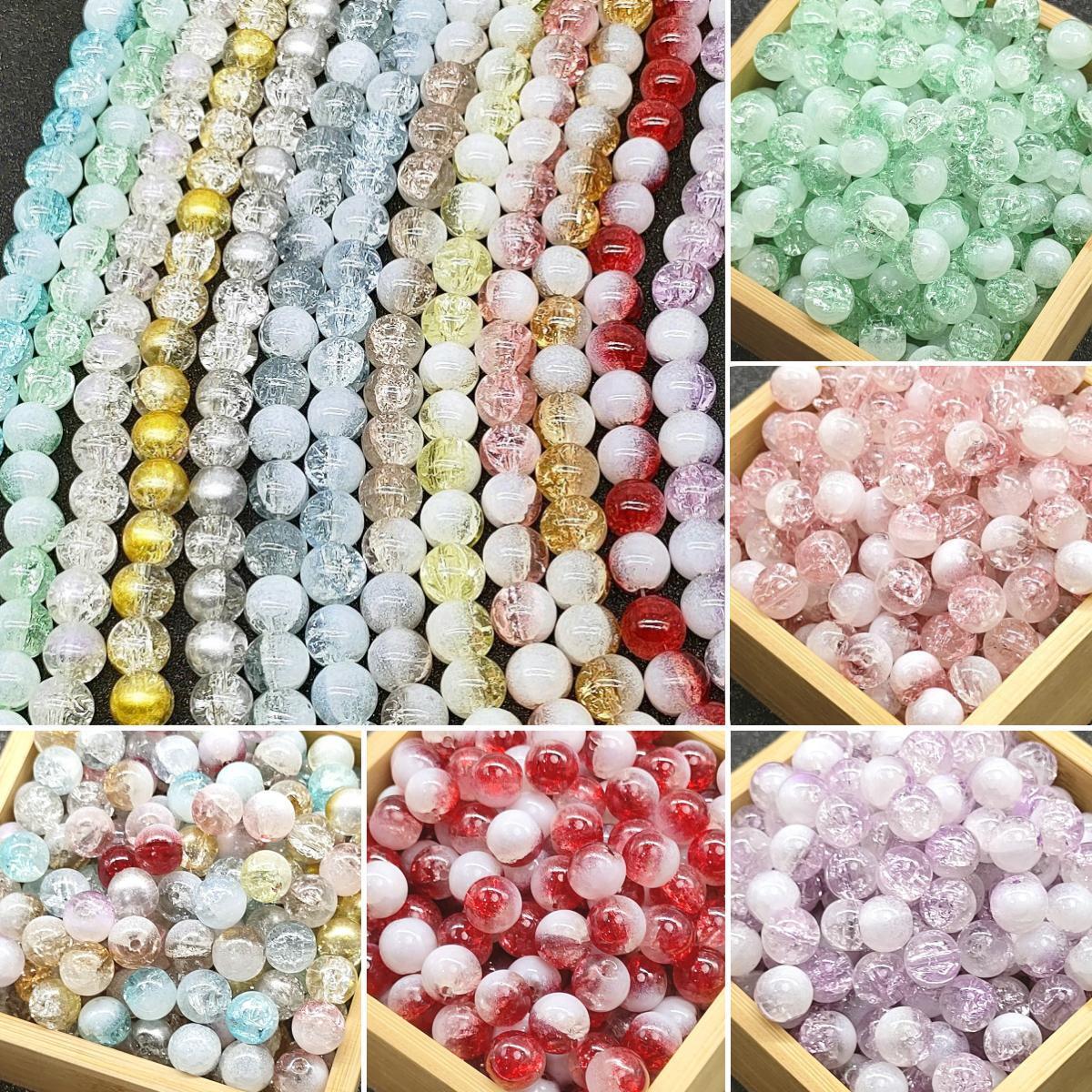 10mm nuevo semi-blanco cuentas de palomitas de maíz de color esmalte de vidrio de alta Blanco roto estalló cuentas sueltas pulsera collar de cuentas de la joyería Accesorios