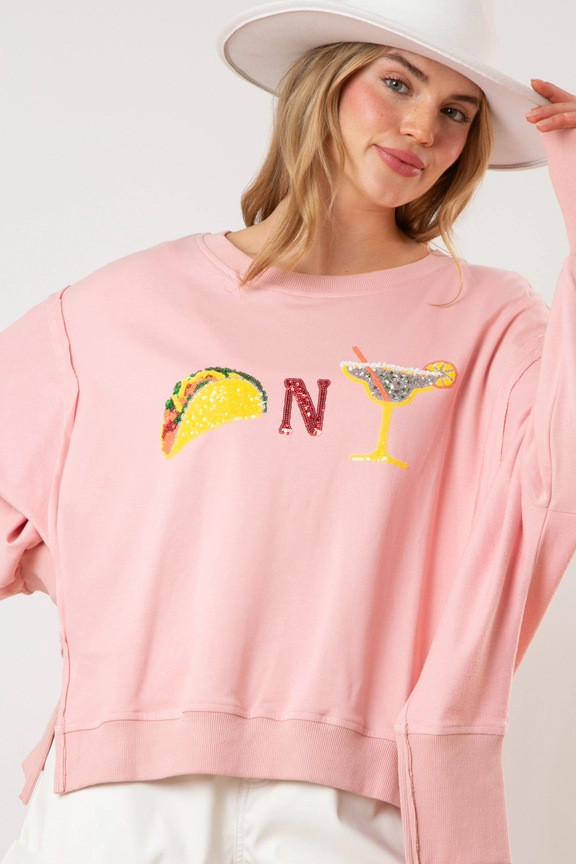 Women's Hoodie Long Sleeve Blouses Sequins Simple Style Letter Fruit display picture 2