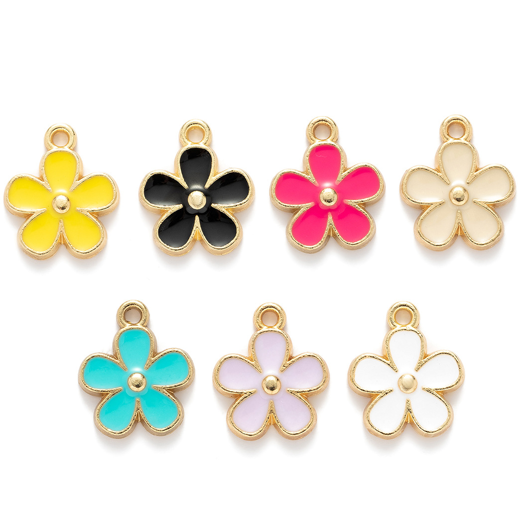 10 PCS/Package 13 * 16mm Alloy Flower Polished Pendant display picture 5