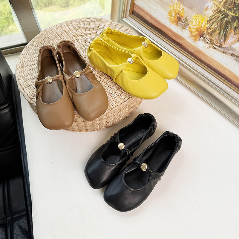 Unlabeled ~ Guangdong Top Version ~ Very Comfortable Luojia Mary Jane Ballet Flat Shoes Sheepskin Fashion Women's Shoes