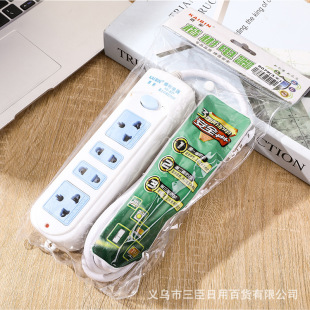 607 plug board with wire 3 M 4-bit 10-hole socket 2000W computer socket plug wiring board in stock wholesale