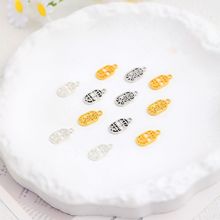 金色喜乐平安藏银小吊坠 中国风吊牌祝福挂件手工手链diy饰品配件