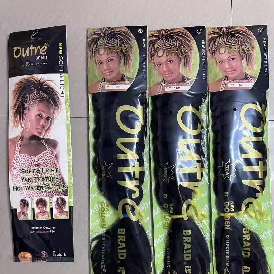 Outre Xpression trenza 82 pulgadas gran pelucca de trenza africana negra pelucca de trenza sucia 165g