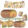 木纹派对生日跨境桌布