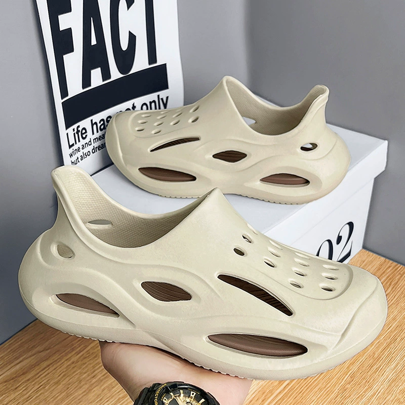 Летние сабо нового стиля для мужчин и женщин, пляжная обувь для прогулок, уличные нескользящие спортивные сандалии, легкая обувь для вождения на мягкой подошве.