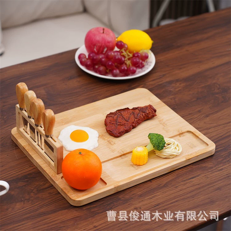 Спотовая бамбуковая сырная доска креативная западная посуда ножи вилка стейк разделочная доска для гурманов тарелка бамбуковый сырный лист