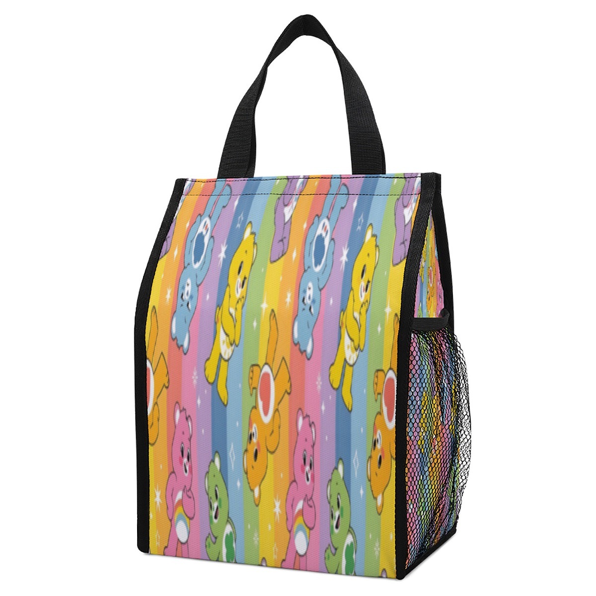 爱心熊图案高品质保温锁冷餐袋手提袋，容量大重量轻侧面有网袋