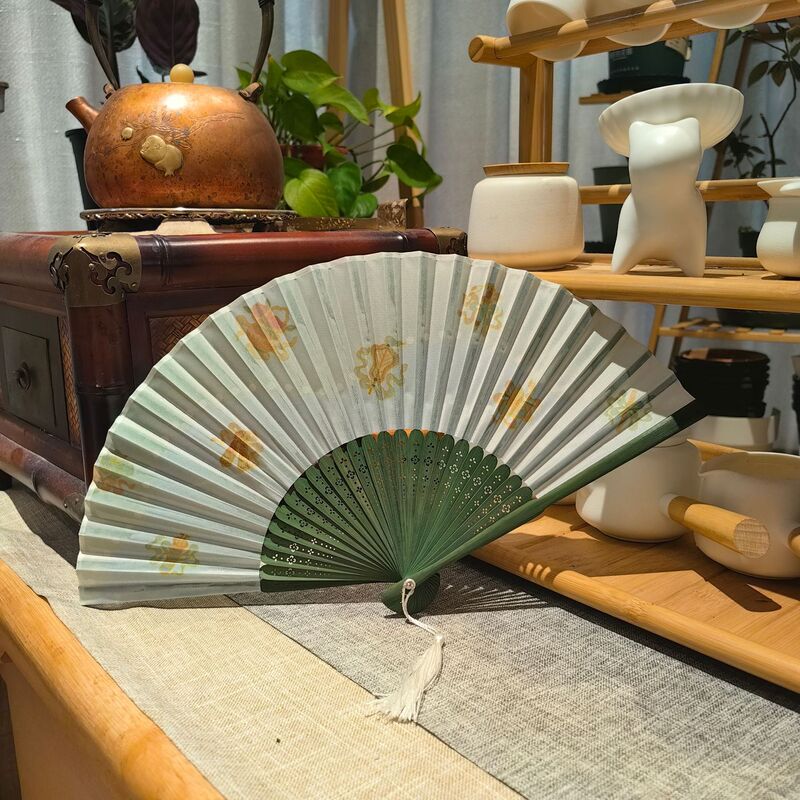 新中国式蘇州復古風扇子扇風機夏中国風漢服携帯折りたたみ扇風機|undefined