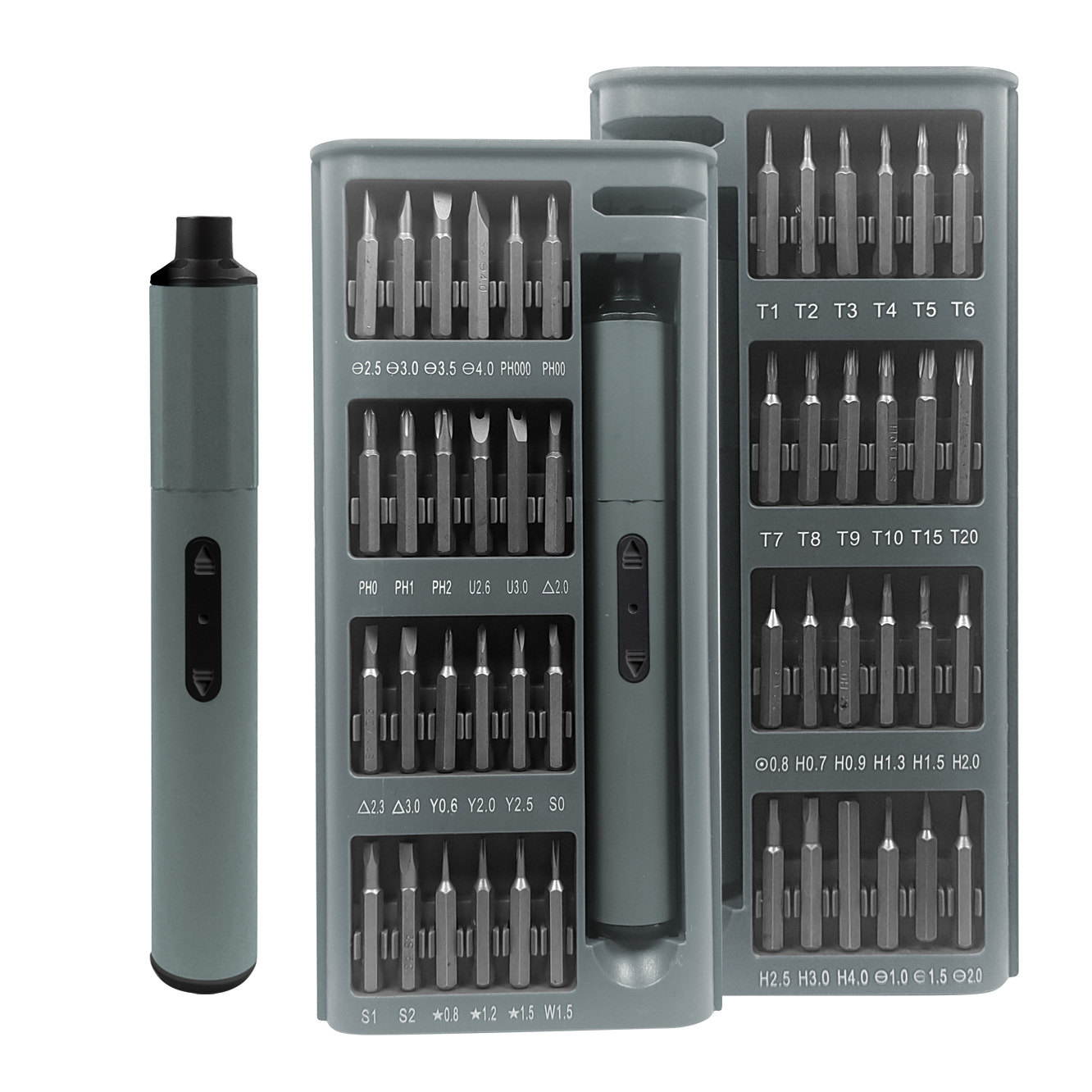 Juego destornillador eléctrico 50-en-1 recargable de larga duración de resistencia interfaz USB hogar portátil herramienta de reparación de teléfonos móviles