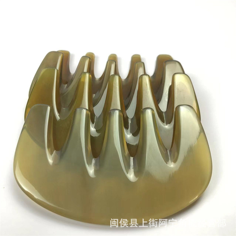 Horn Comb Massage Comb 5 Teeth Guasha Board Head Scalp Meridian Comb 9.5cm key features
