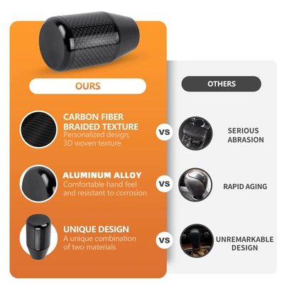 Cab and accessories Knob Aluminum Alloy Carbon Pattern