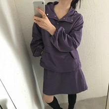 秋上新【single well】意法户外山系套装时尚舒适外套裙子两件套