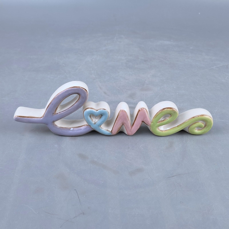 Inglés creativo letras de cerámica decoración de la casa moderna sala de estar escritorio dormitorio regalo de cumpleaños regalo de amor