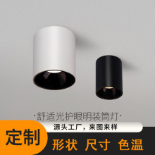 爱斯兰LED明装筒灯不吊顶天花灯聚光护眼免开孔防水卫浴客厅卧室
