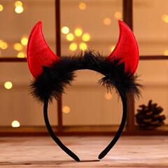 万圣节恶魔发箍儿童节日派对小牛角头箍舞会cosplay装扮道具头饰