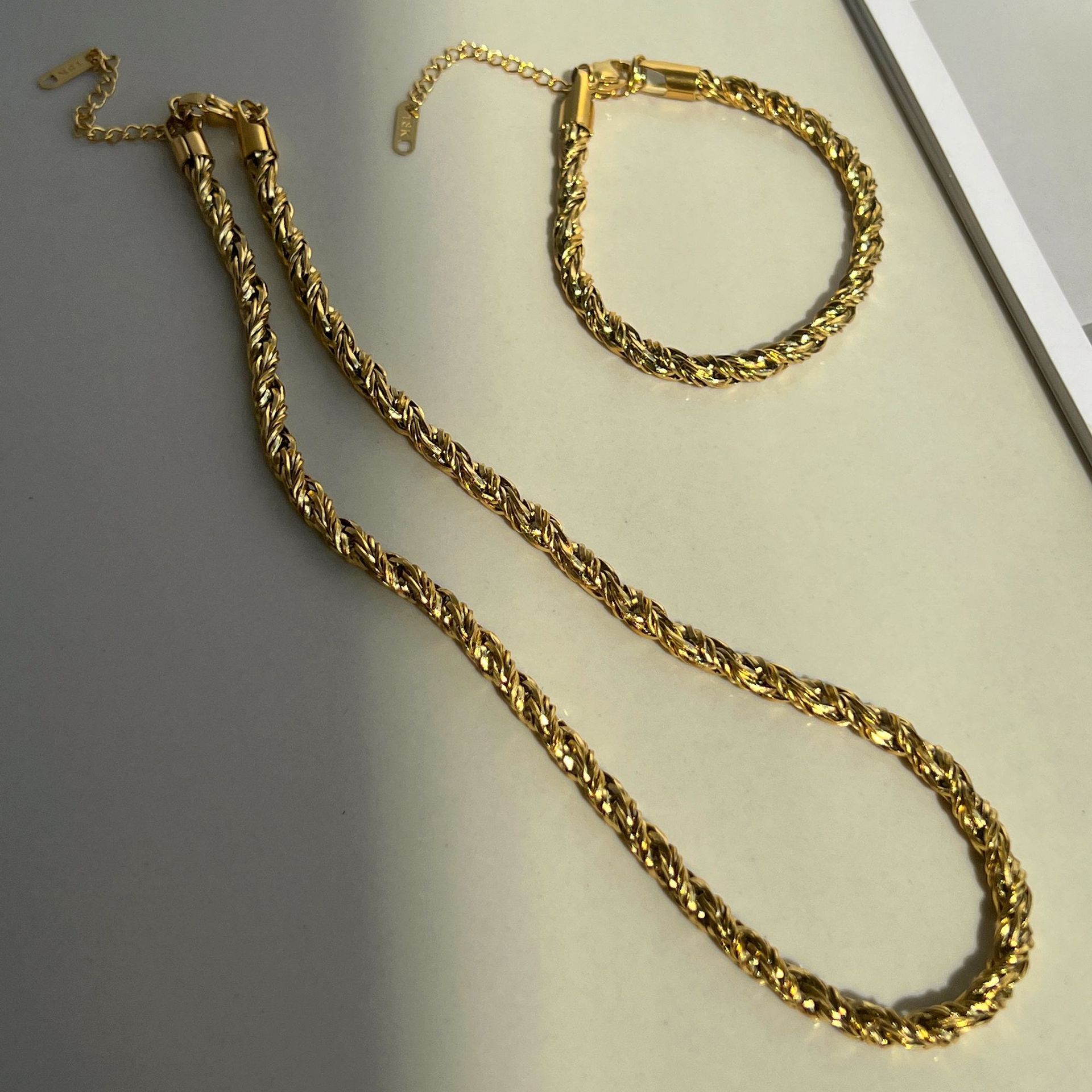 1 Piece Quantity Wholesale British Style Solid Color Titanium Steel Necklace