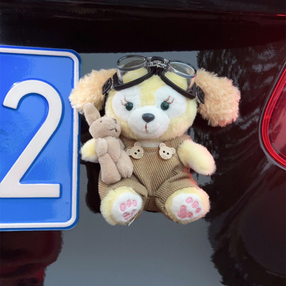 Internet personalidad encantadora conejo coche decoración de cola adornos muñeca de peluche fuera del coche suministros de coche estables