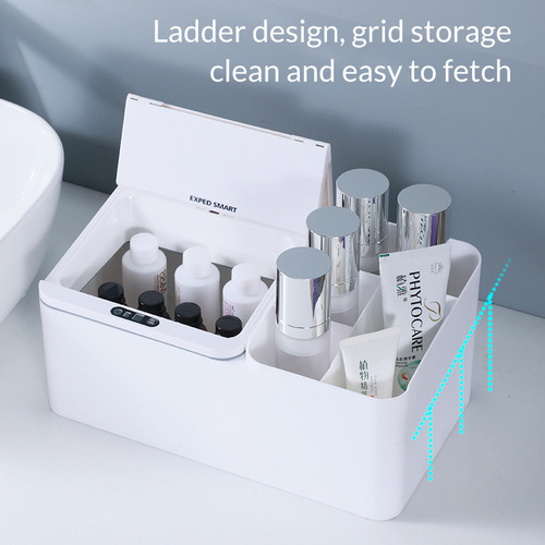 Smart Sensor Electric Desktop Storage Box Jewelry Organizer Skincare Tissue Box Storage Container Office Snack Box