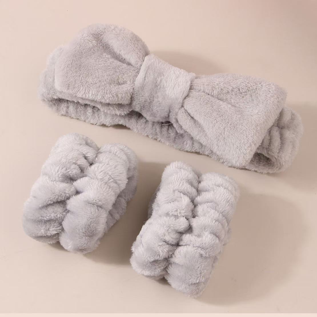 Lavar la cara anti-humedad set de tres piezas correa de muñeca correa de cabello anti-salpicaduras de agua a la lavada del manguito anti-humedad mangas absorbentes toallas protectoras