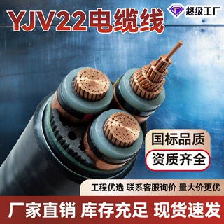YJV22铠装电力电缆铜芯钢带地下敷设高压工程采购专用国标铜芯