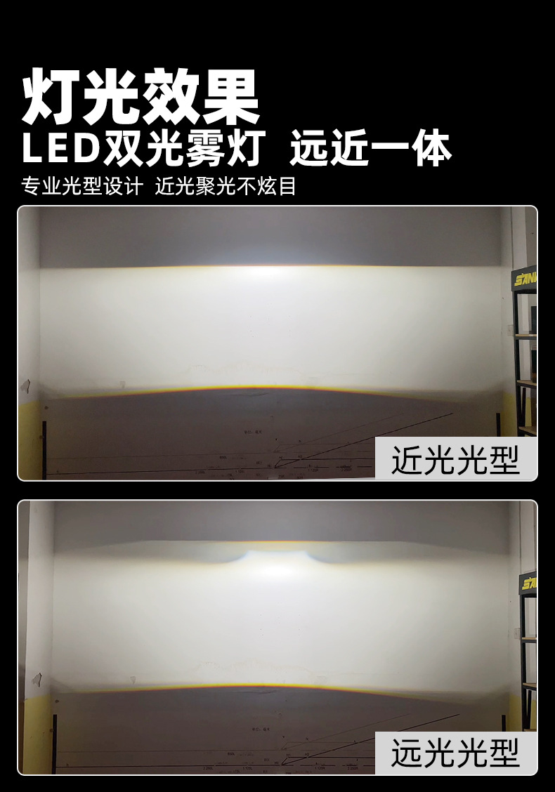 Sanwei F30 Toyota Honda fog light dual beam lens LED car light modification universal model laser cannon super bright 3inch
