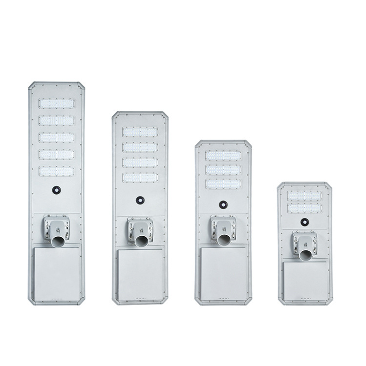 Lámpara Solar de Aluminio con Sensor de Movimiento, Lámpara de Jardín Integrada, Impermeable, 100w200w, Lámpara de Calle IP65