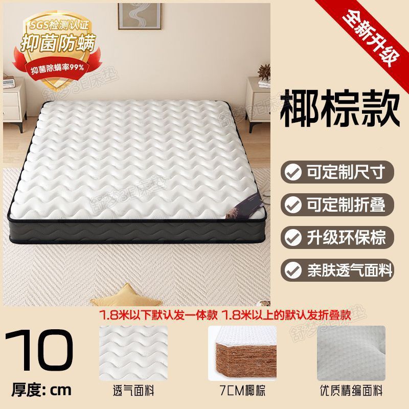 10cm [진드기방지 양면 + 무접착 코코넛팜 + 척추보호대 + 이중질감]