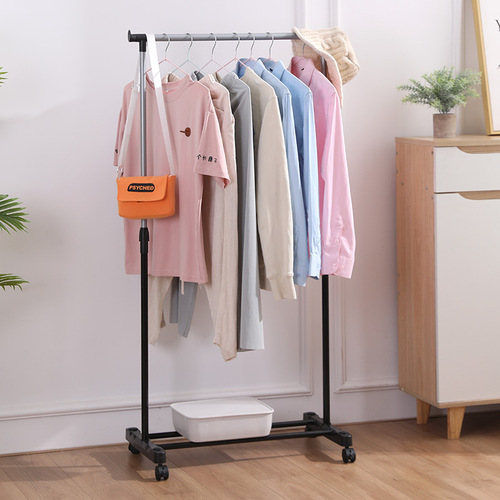 Single-pole clothes drying rack, floor-standing simple clothes drying rod, indoor clothes drying rack, bedroom cool clothes rack, clothes rack, clothes rack