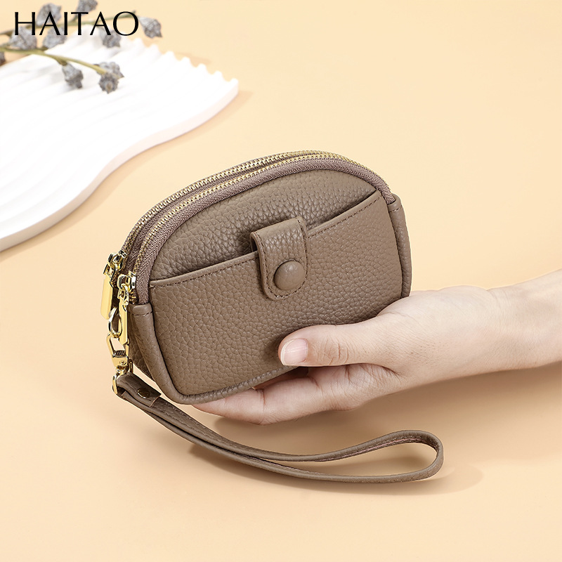 Nuevo mini bolso de cambio para mujeres de gran capacidad doble cremallera bolsa multifuncional bolsa pequeña bolsa de mano al por mayor