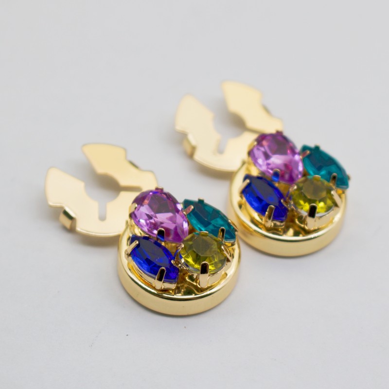 Plating Design 1 Pair Elegant Glam Geometric Brass Plating Acrylic Rhinestones Unisex Cufflinks