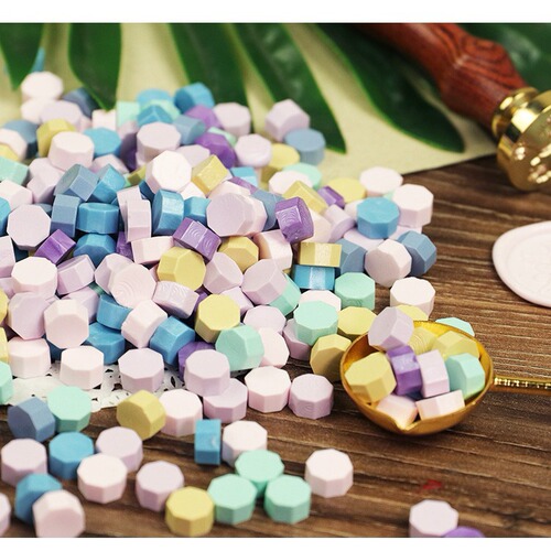 Fire paint seal wax particles 500G packed sealing wax big bag 130 colors eight-sided fire paint wax particles wholesale