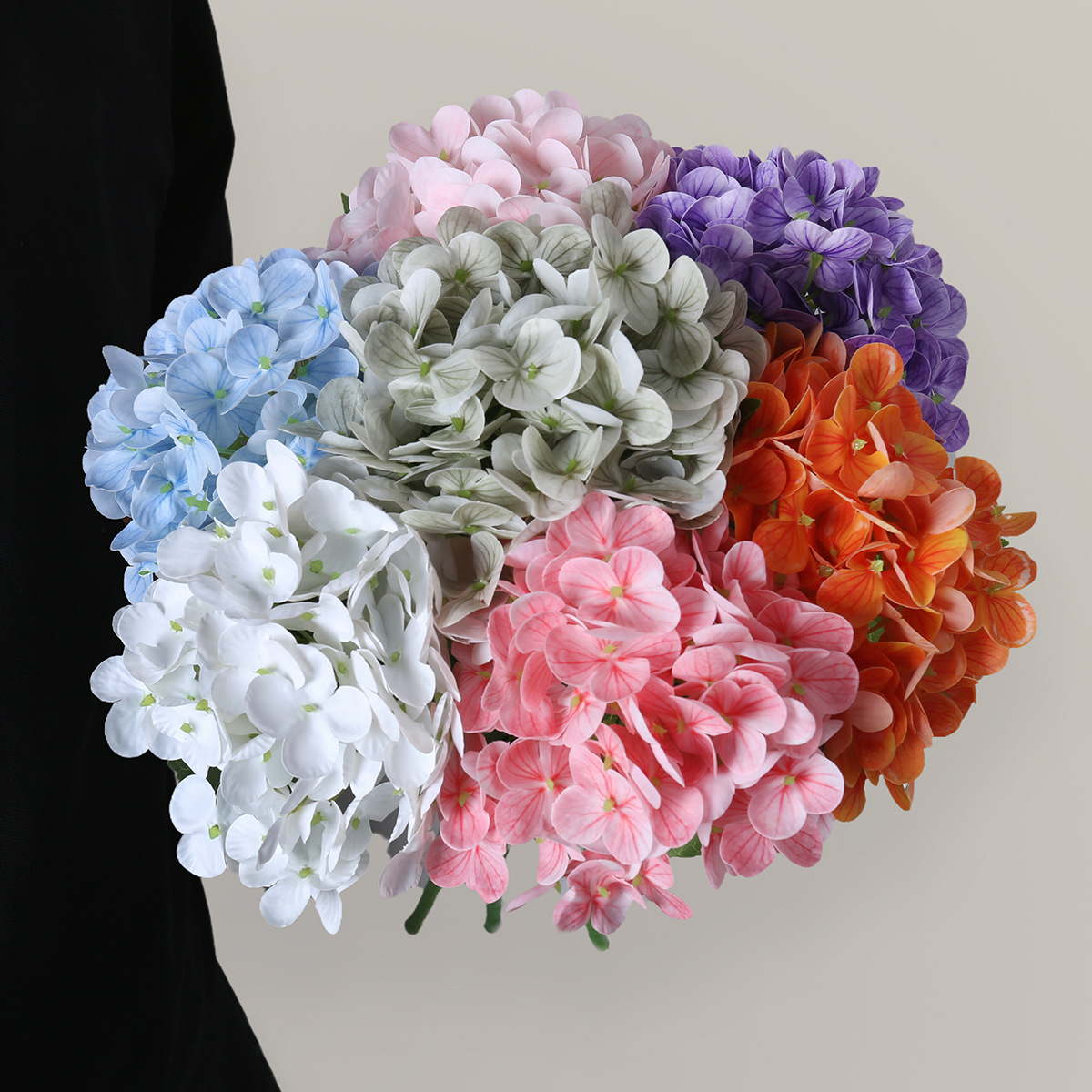 Humectante 3D gran hortenida imitación de flores 72 piezas decoración floral hotel diseño de boda de película de flores falsas hortenida