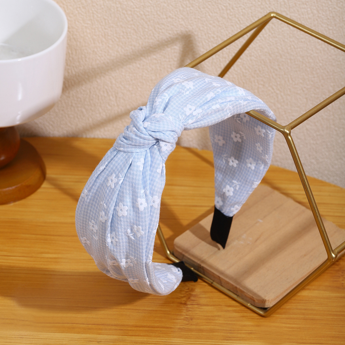 Temperamento de moda, diadema anudada superior de cráneo alto, diadema de todo fósforo de sentido simple y avanzado, diadema de temperamento floral, accesorios para el cabello