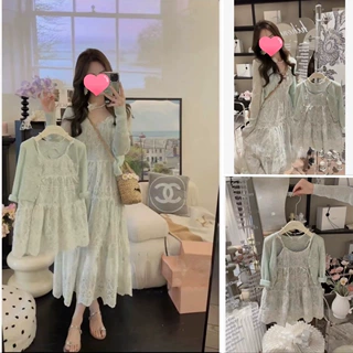 亲子装女童夏季新款防嗮韩版吊带连衣裙显瘦淑女连衣裙甜美母女装