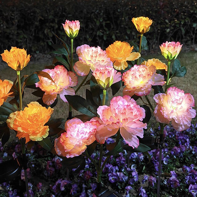 Solar Peony Simulation Flower Light Led Courtyard Garden Decorative Light Lawn Light Outdoor Waterproof Atmosphere Light Solar Peony Simulation Flower Light Led Courtyard Garden Decorative Light Lawn Light Outdoor Waterproof Atmosphere Light