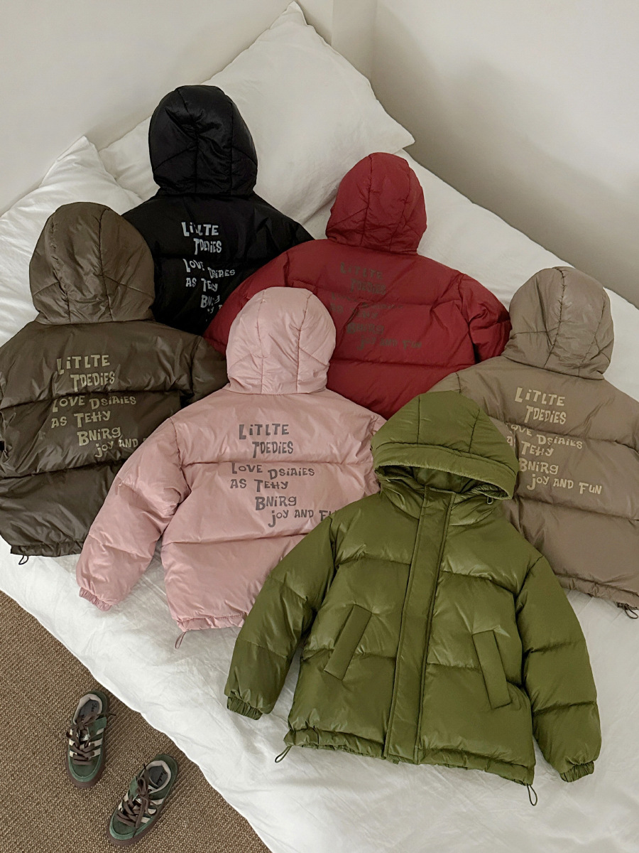 Nueva Chaqueta de Plumón para Niños, Otoño e Invierno, Plumón de Pato Blanco, Ropa Infantil, Chaqueta Corta Informal con Capucha, Venta al por Mayor en Vivo