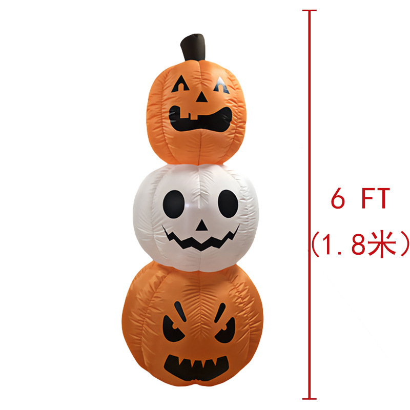 1.8メートルハロウィンパーティー用品カボチャ串屋外庭園花園鬼節装飾発光空気入れ型|undefined