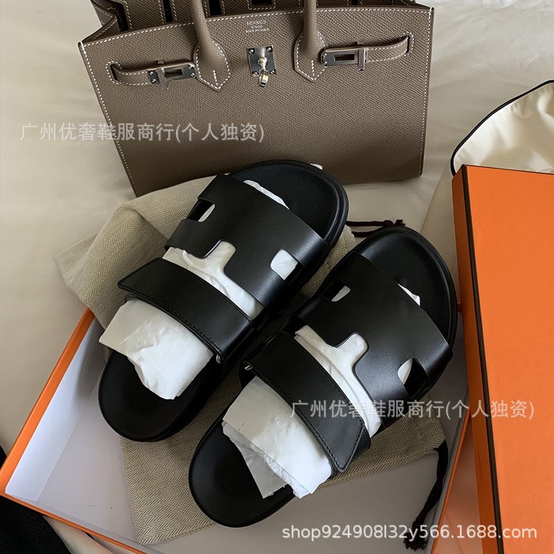 高版本2025年夏新款跨境二舅拖女厚底拖鞋魔术贴外贸大码轻奢女鞋|undefined