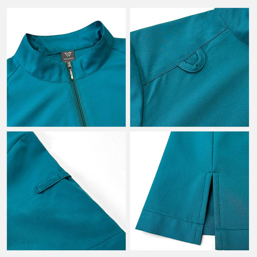 Elastic surgical gown for men and women, short-sleeved surgical suit for oral nurses and doctors, pet hospital medical scrub suit