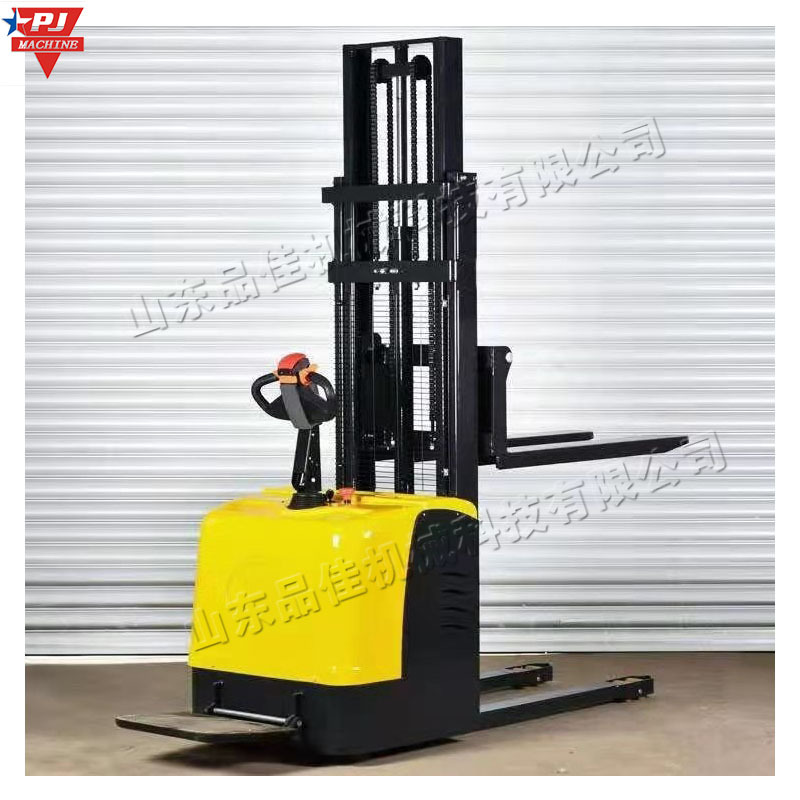 站立式电动托盘叉车 2吨3米液压升降搬运车 工厂小型便携登高车
