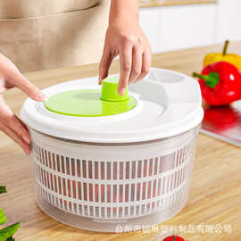 沙拉蔬菜脱水器家用沥水甩干机水果手动甩水篮厨房工具加厚330克