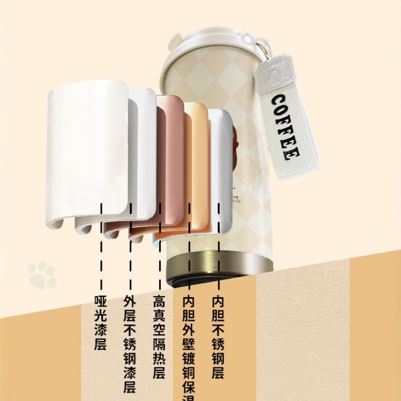 工厂直销新款铃兰咖啡杯316不锈钢保温杯高颜值便携水杯车载随行|undefined