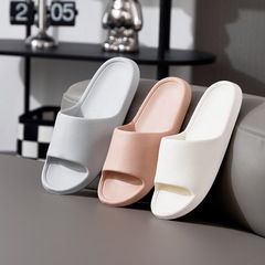 Factory Wholesale Plain Color EVA Slippers Indoor Home Use One-Piece Slides Anti-Slip Leather Texture Non-Stinky Foot Cool Slippers Dropshipping One Piece