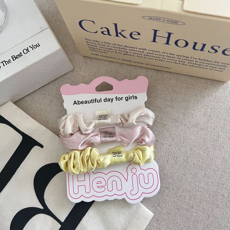 新款彩色组合小肠发圈简约高级感百搭头饰高少女弹力马尾头绳发饰|undefined