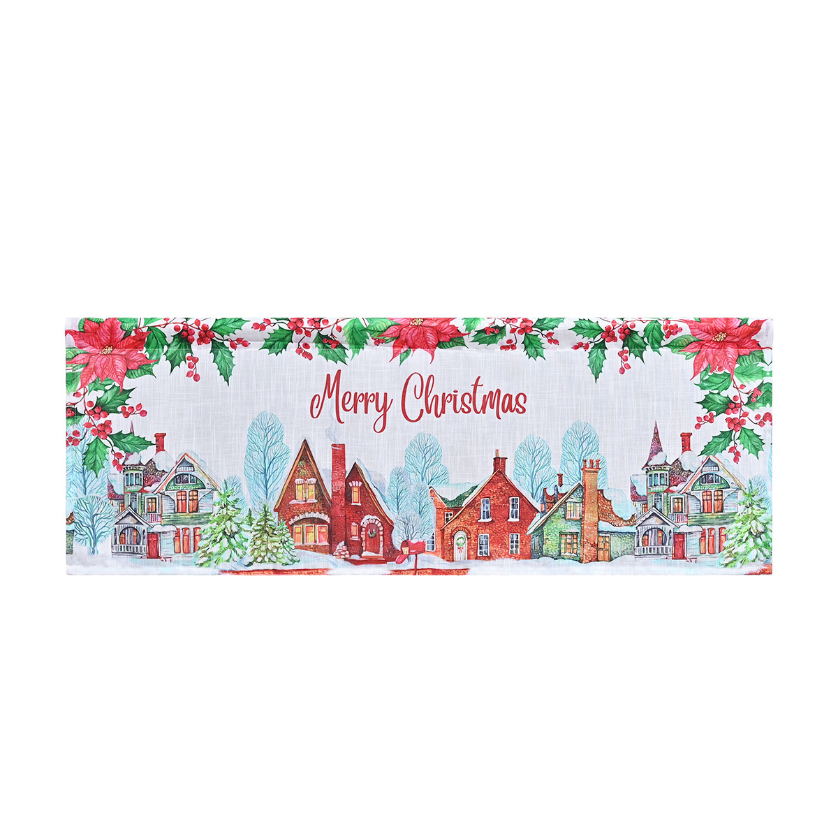 Nuevo estilo transfronterizo colorido Navidad cortina de impresión de cortina corta cortina de barrera de sombra de cocina europea y americana fabricante de cortinas pequeñas