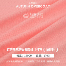 170g星河刷毛卫衣复合面料 针织棉涤卫衣复合布 女装T恤外套布料