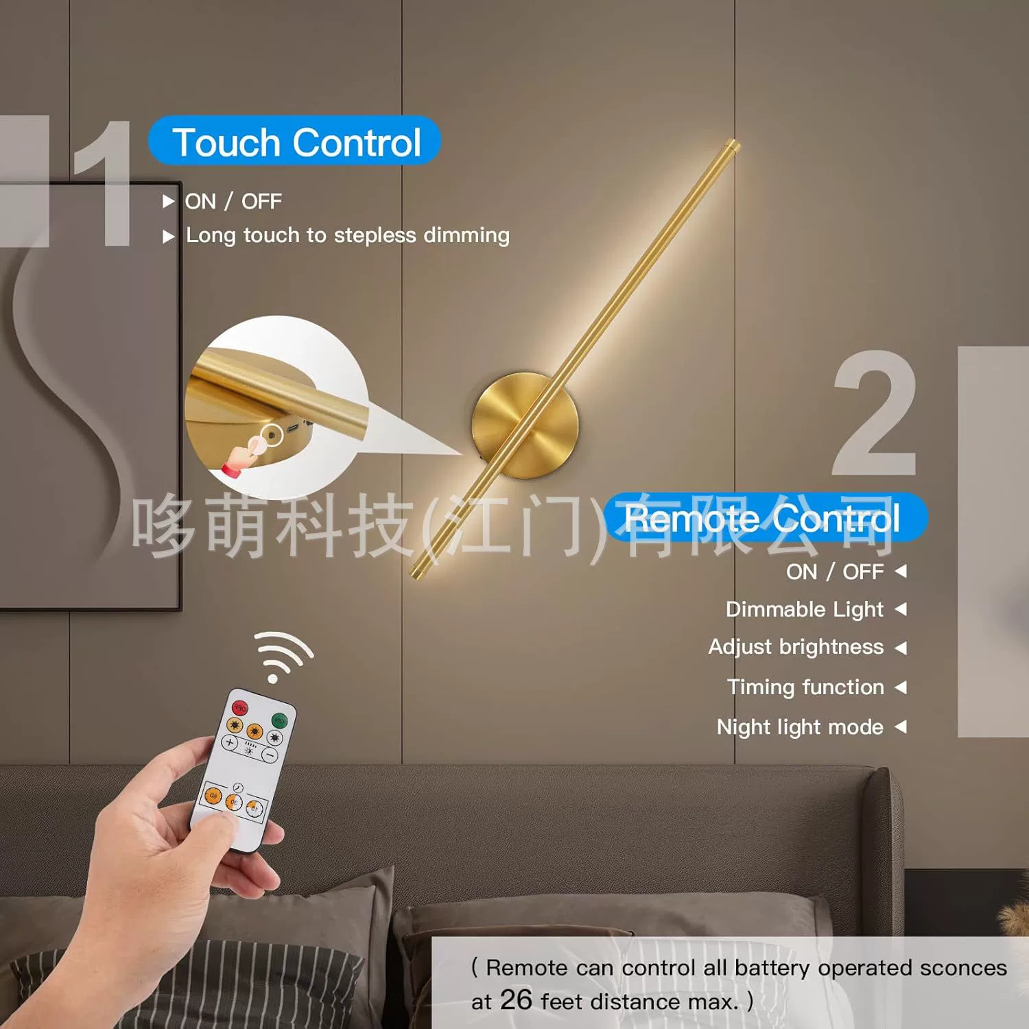 (Cross-border trading), LED extra-long industrial sconce, remote control, three colors