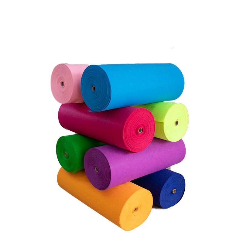 不织布带胶创意diy毛毡布无纺布针刺2mm彩色不织布幼儿园装饰批发